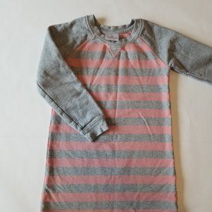 Hanna Andersson Striped Sweatshirt Dress 120/6-7